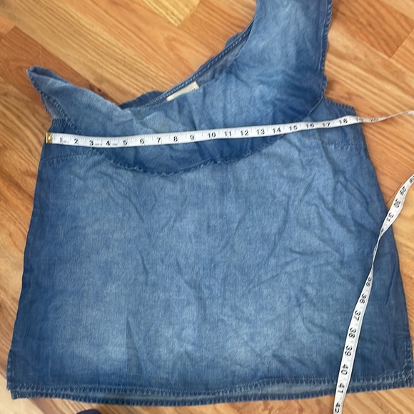 CLOTH & STONE Denim Off the Shoulder size large - Picture 4 of 5